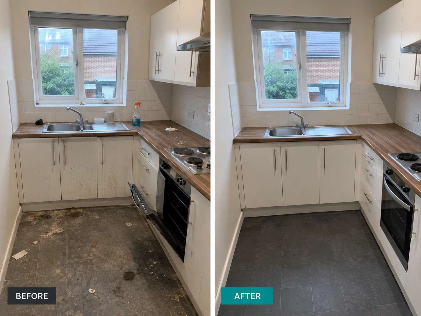 End of tenancy deep clean completed in a West Loop apartment, Chicago
